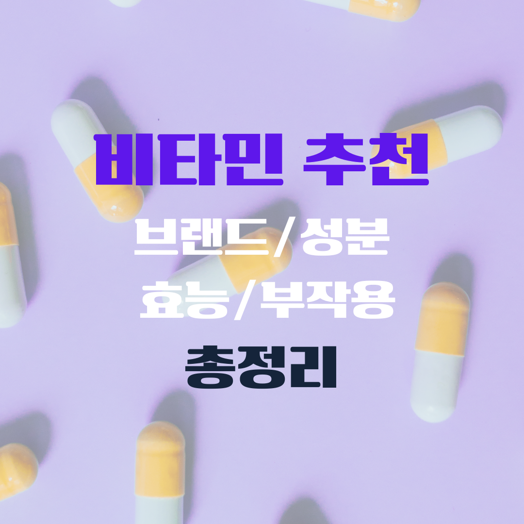 비타민 추천 브랜드 성분 효능 부작용 총정리