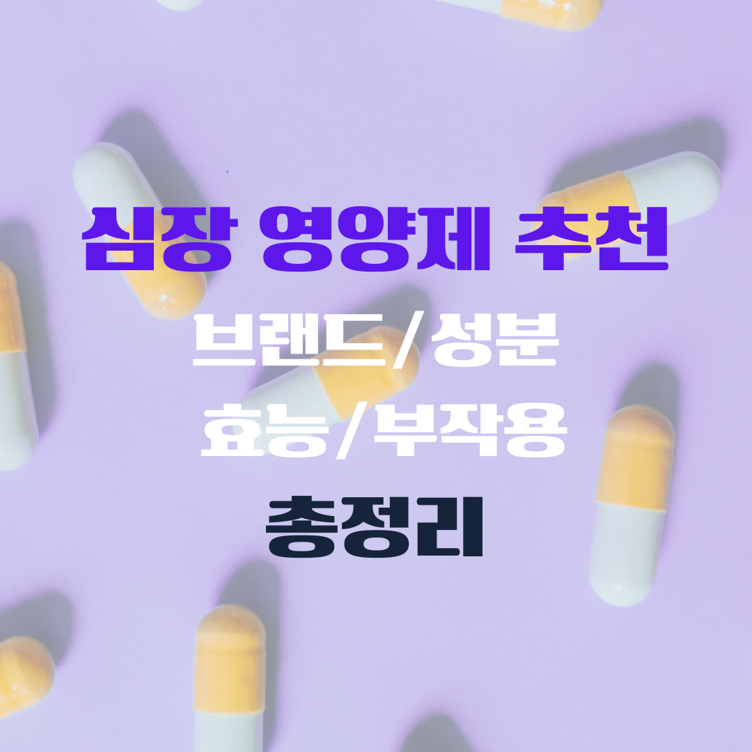 심장 영양제 추천 브랜드 성분 효능 부작용 총정리