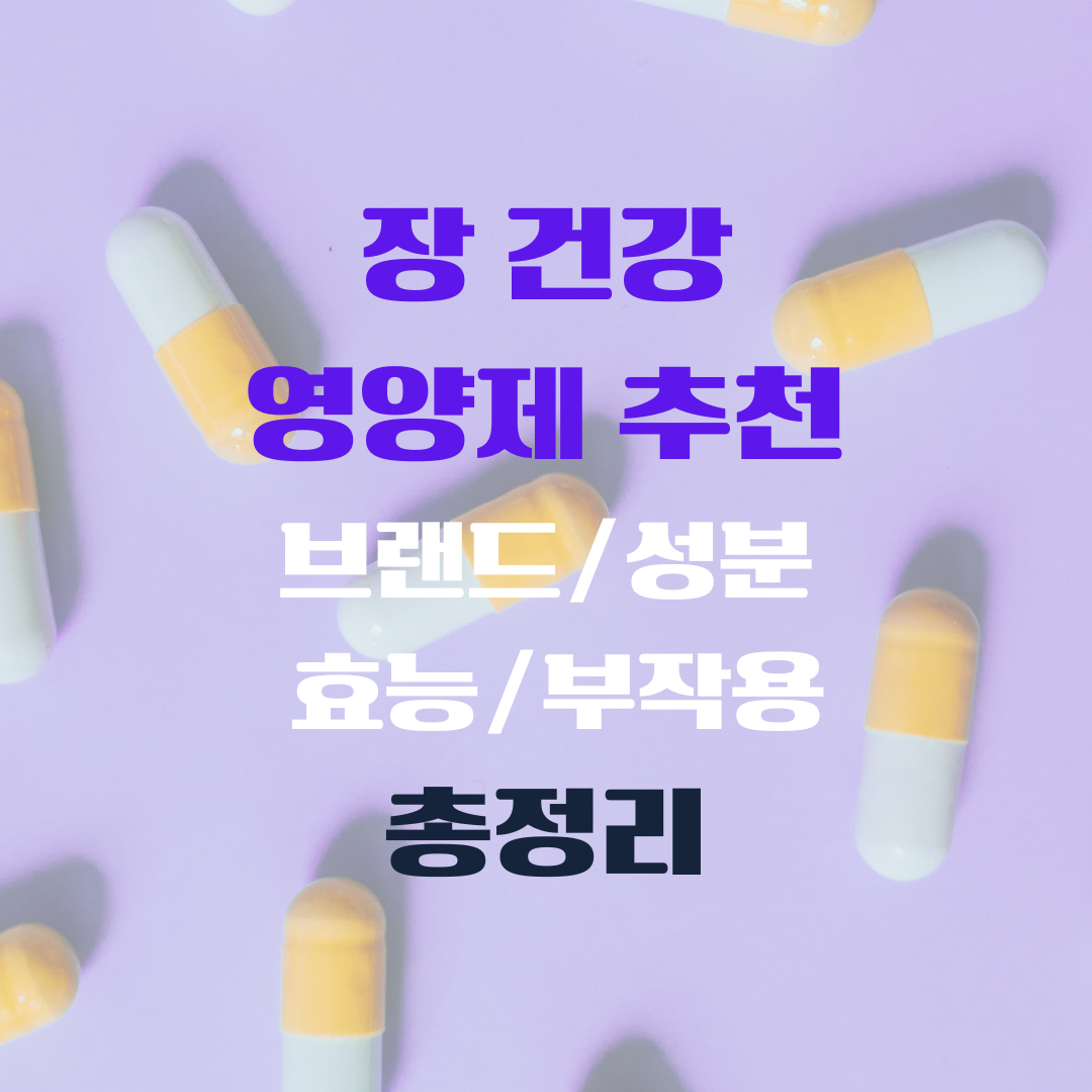 장 건강 영양제 추천 브랜드 성분 효능 부작용 총정리